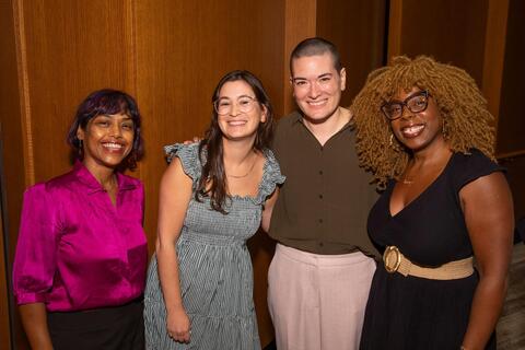 Jayashree Kamble, Bea Koch, Leah Koch, and Monique Patterson at Popular Romance Fiction: the Literature of Hope conference, September 8-9, 2023, Yale University